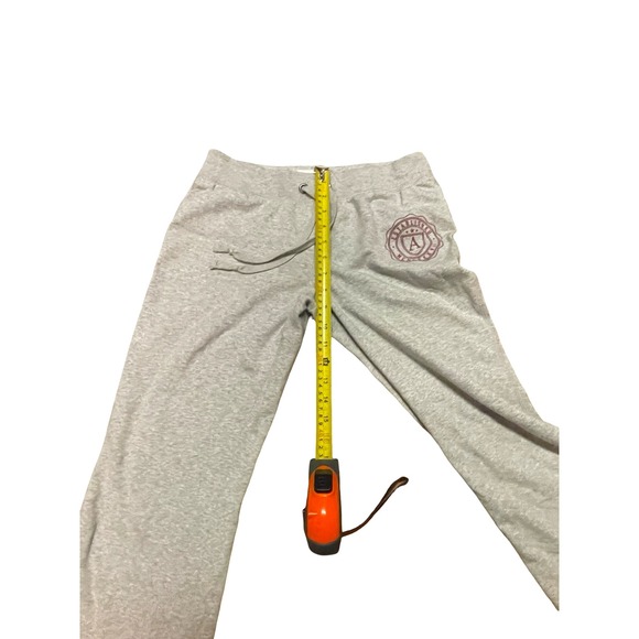 Aeropostale Womens Gray Wide Leg Sweatpants Crest Logo Drawstring Size M - Picture 4 of 7